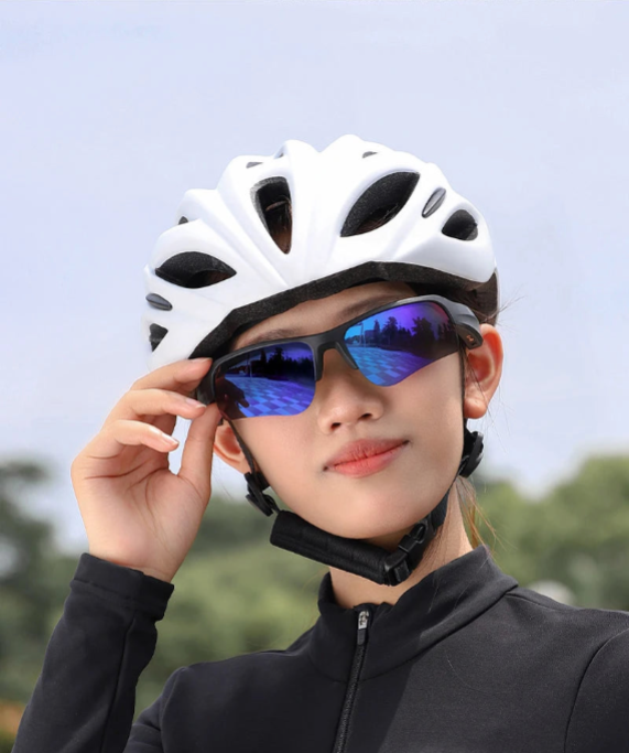 Bluetooth Smart Glasses with Headset, Audio Calls, Sports Sunglasses, Stereo Music Headphones, UV400 Protection for Cycling