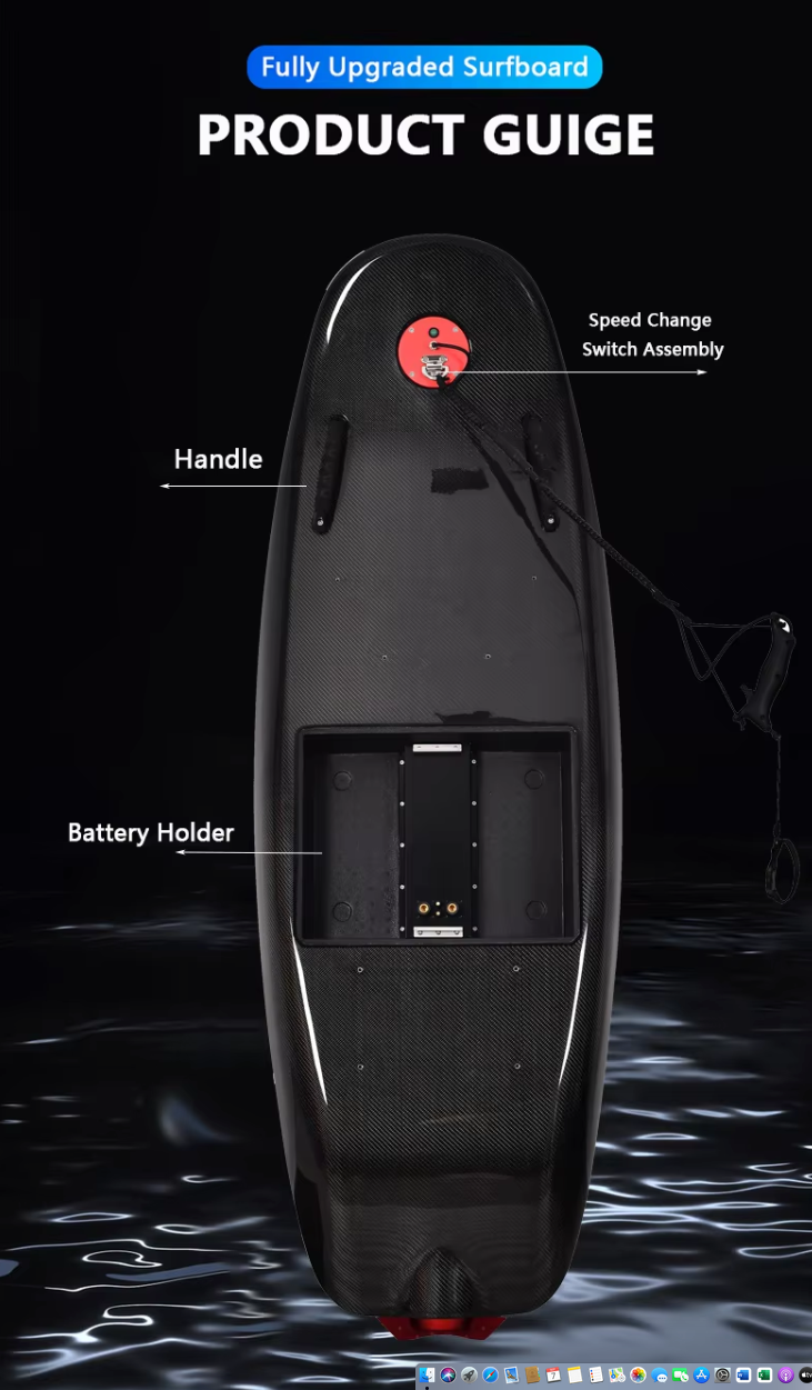 Experience Thrills: The Ultimate Carbon Fiber 12KW Electric Surfboard for Unmatched Water Adventures