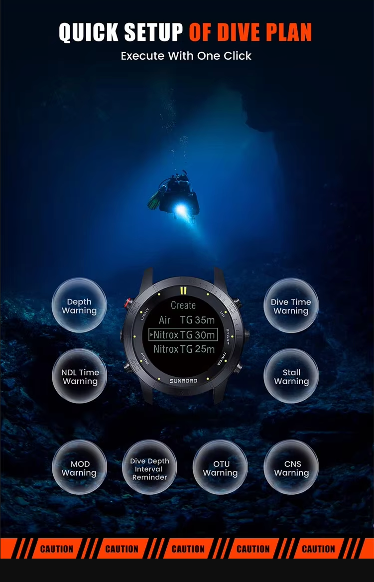 Dive Into Adventure with the Sunroad D3 Diving Computer Watch!