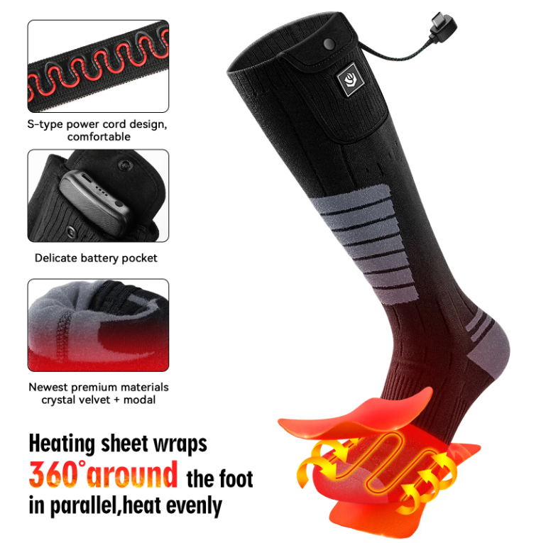 Best smart & quality of Heated Socks for Men Women with Thermal APP Remote Control Rechargeable Electric Battery