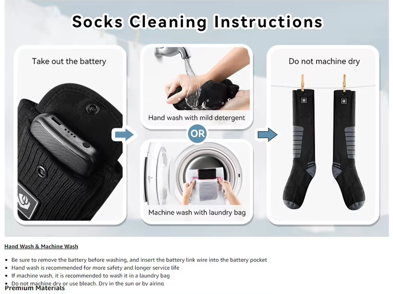 Best smart & quality of Heated Socks for Men Women with Thermal APP Remote Control Rechargeable Electric Battery