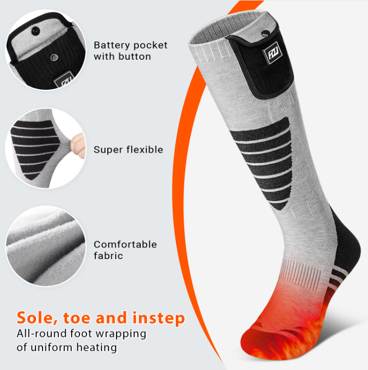 Best smart & quality of Heated Socks for Men Women with Thermal APP Remote Control Rechargeable Electric Battery