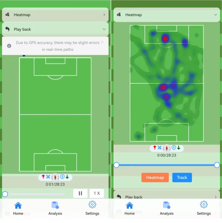 SET 12 players Football and basketball positioning tracker, activity trajectory, motion direction data statistics and playback, team version