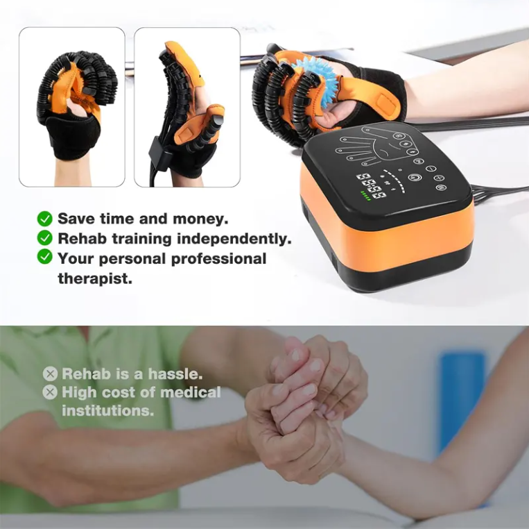 Top grade Hand Exercise Therapy Stroke Hand Exerciser Rehabilitation Robot Glove