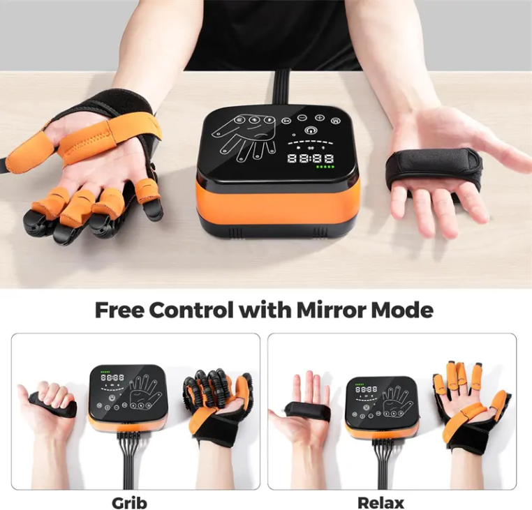 Top grade Hand Exercise Therapy Stroke Hand Exerciser Rehabilitation Robot Glove