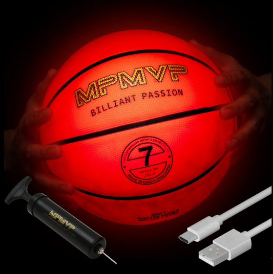 USB LED charging led basketball Size 7 glow in the dark Luminous glowing rechargeable light up led rubber basketball