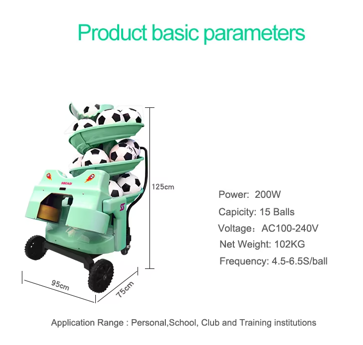 Intelligent Soccer Football Throwing Machine For Football Soccer Sports Athletics Training ( Shoot the ball up to 140 km/H)