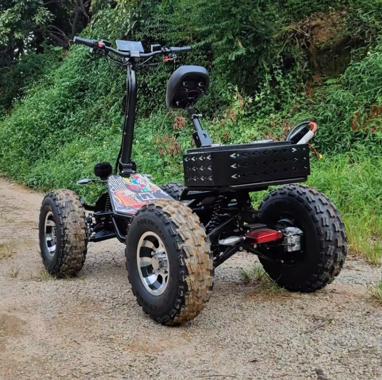 Scooter Electric Mountain Tank ( 100% WATERPROOF) 21 inch Four Engines ATV off road Scooter 10000 w