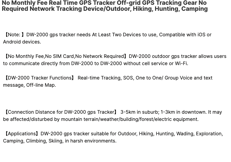 Tracking Device: Your Lifesaving Companion for Outdoor Adventures and Emergencies (NO MONTLY FEE, TRACKER OFF GPS, TRACKING GEAR NO REQUIRED NETWORK. SOS FUNCTION WITHOUT NETWORKS