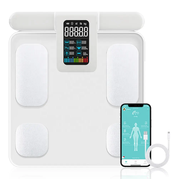 Professional Smart Body Master: Advanced Digital BMI Scale with 29 Essential Health Metrics, Weighs Up to 180 kg