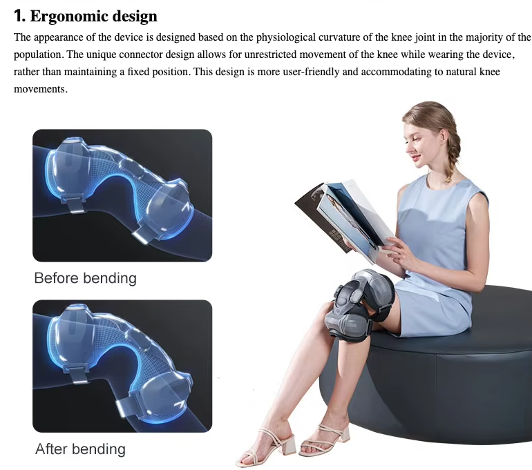 SPORT/ SHOULDERS & KNEES  REHABILITATION  Air Compression Kneading Heating Knee Massager Knee Airbag Massager