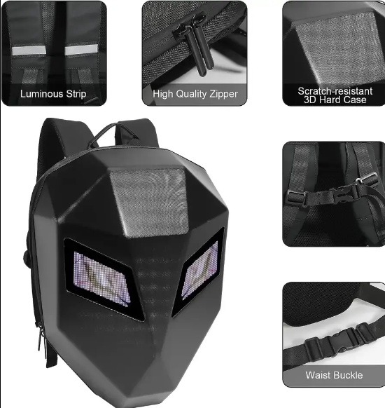 Crelander LED Cool Knight Smart Backpack: The Ultimate Fun and Stylish Companion for Your Adventures