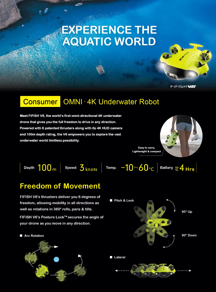 Explore the Depths: Discover the FIFISH V6 Underwater Drone Adventure