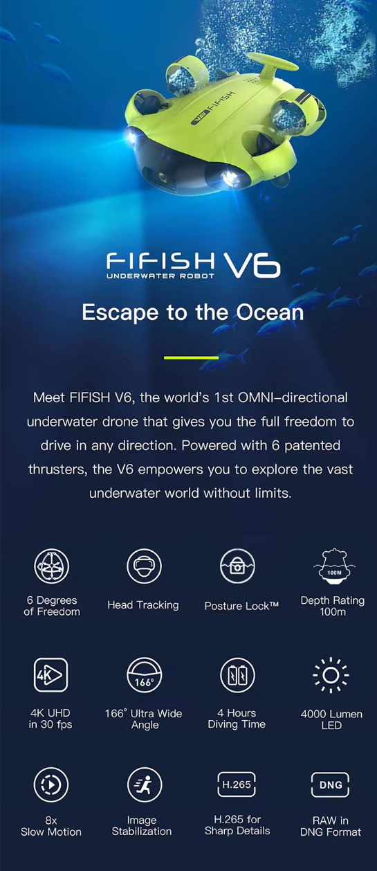 Explore the Depths: Discover the FIFISH V6 Underwater Drone Adventure