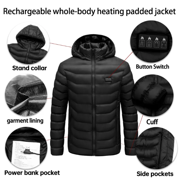 Stay Toasty in Style: JCLR 19 Heating Zones Unisex Heated Vest – Your Ultimate Winter Companion