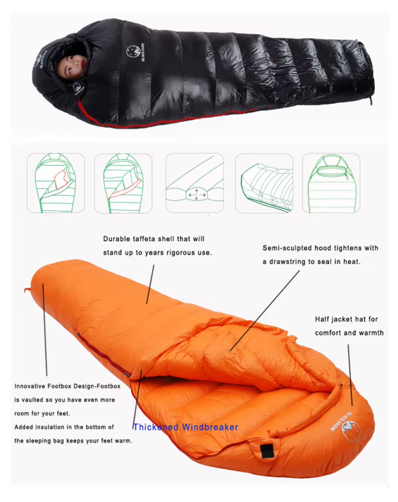 Conquer the Cold: BLACKSNOW Winter Sleeping Bags for Ultimate Adventure Comfort—Designed for Temperatures Down to -35°C