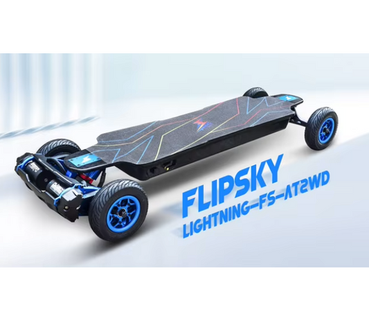 Lightning-FS-AT2WD: The Ultimate Racing Electric Skateboard—Second Fastest Commercial Version with 8000W of Pure Power! Experience the Thrill of Speed Like Never Before