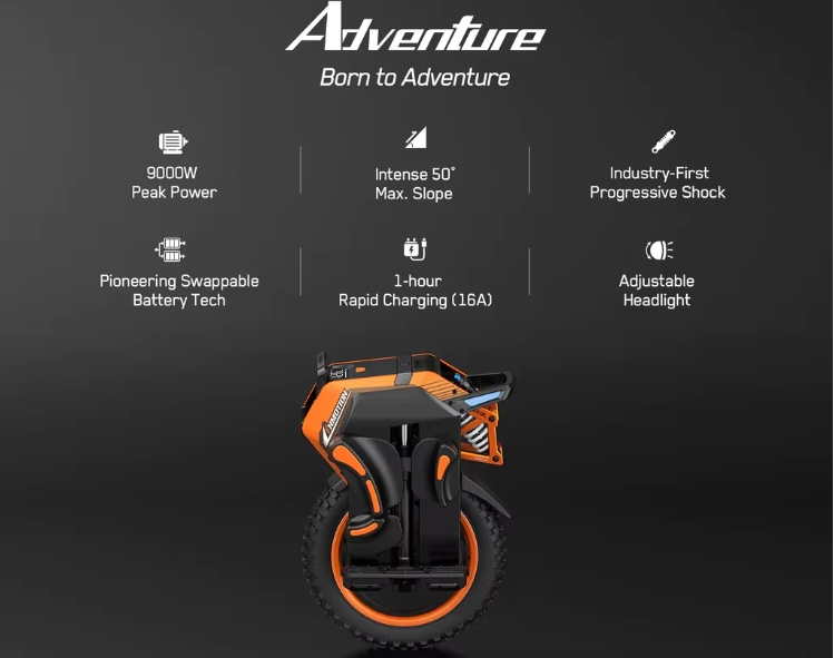 Inmotion V14 Adventure: The Pinnacle of Power, Luxury, and Advanced Technology in Electric Unicycles.(2400Wh Battery C40 Motor 9000W New Generation Suspension 16Inch Wheel High Torque)