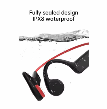 Bone Conduction Earphones Bluetooth Wireless IPX8 Waterproof MP3 Player Hifi Ear-hook Headphone With Mic Headset Swimming Earbud