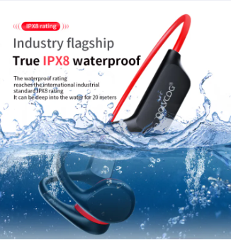 Bone Conduction Earphones Bluetooth Wireless IPX8 Waterproof MP3 Player Hifi Ear-hook Headphone With Mic Headset Swimming Earbud