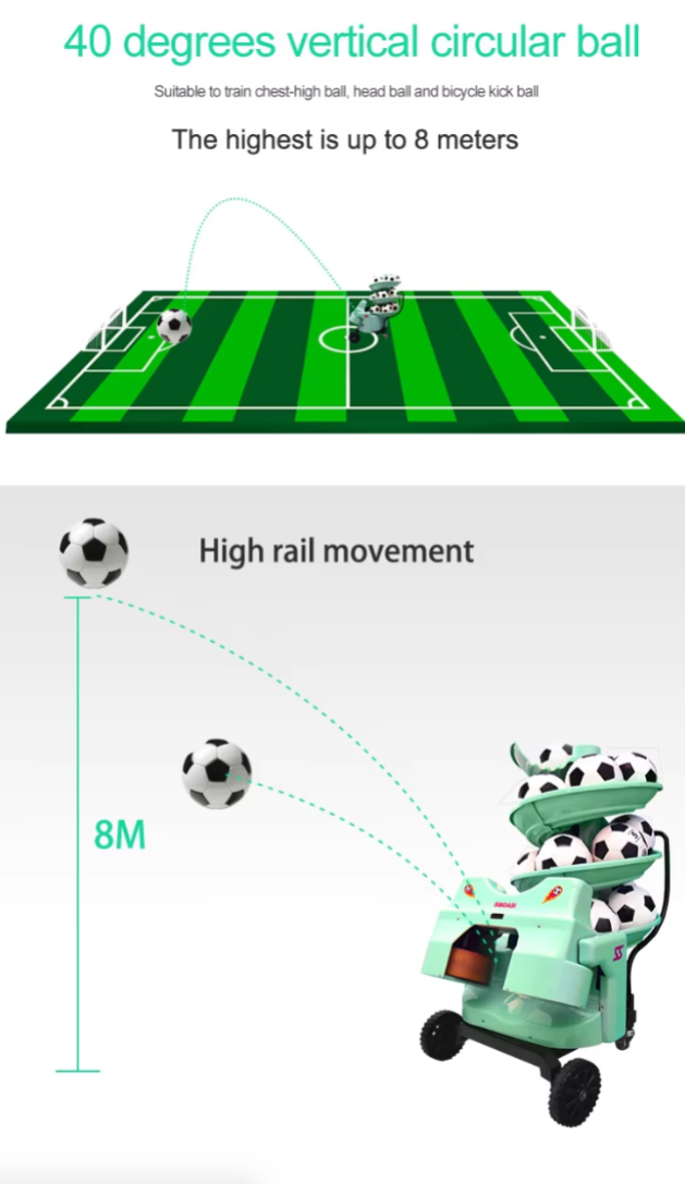 Intelligent Soccer Football Throwing Machine For Football Soccer Sports Athletics Training ( Shoot the ball up to 140 km/H)