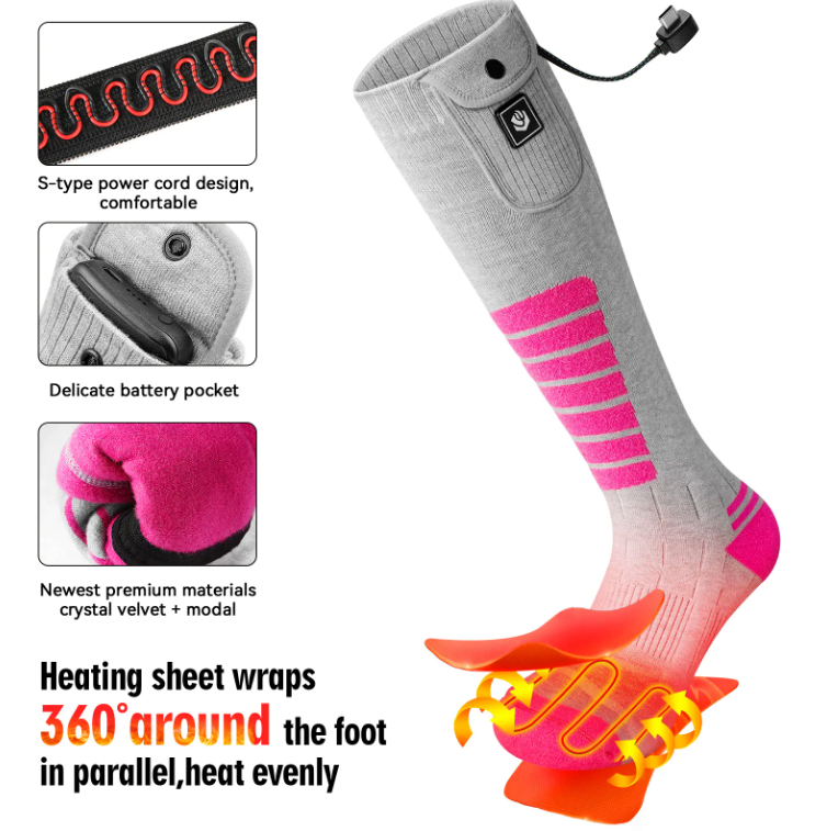 Best smart & quality of Heated Socks for Men Women with Thermal APP Remote Control Rechargeable Electric Battery