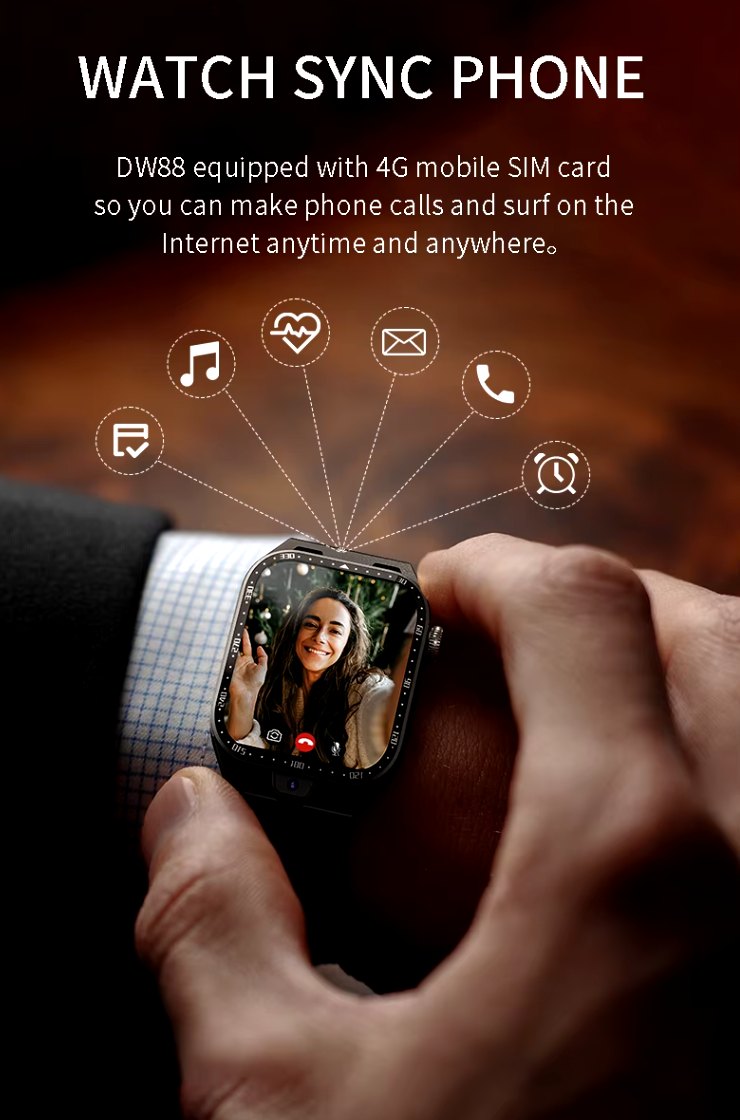DW18 Smart Watch: Your All-in-One 4G Connectivity & Health Companion