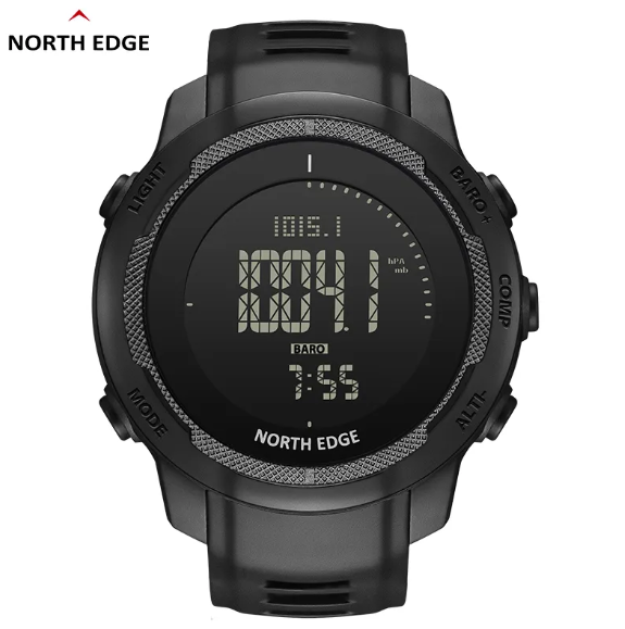 NORTH EDGE VERTICO: Ultra-Light Commando Carbon Digital Watch Weighing Just 65g for Ultimate Performance