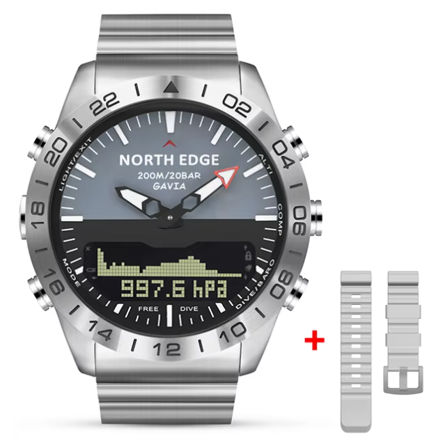 NORTH EDGE GAVIA: The Ultimate 200M Waterproof Digital Watch for Adventurers and Professionals