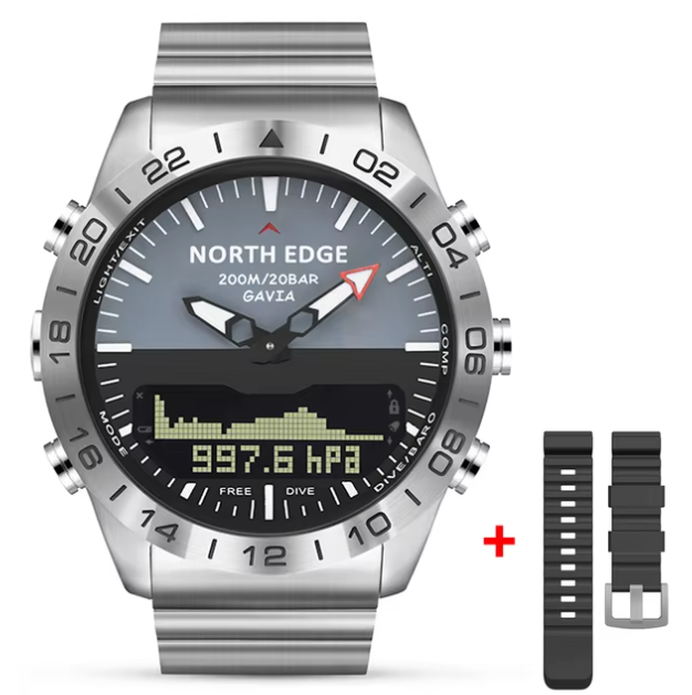 NORTH EDGE GAVIA: The Ultimate 200M Waterproof Digital Watch for Adventurers and Professionals