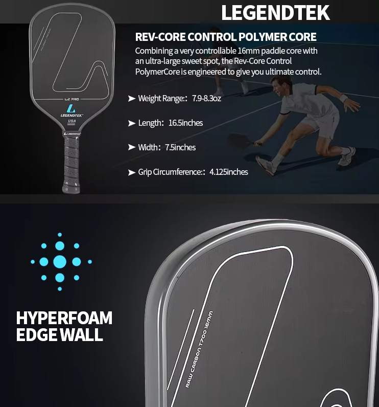 LEGENDTEK L2 PRO Pickleball Paddle: Dominate the Court with Power, Precision, and Style