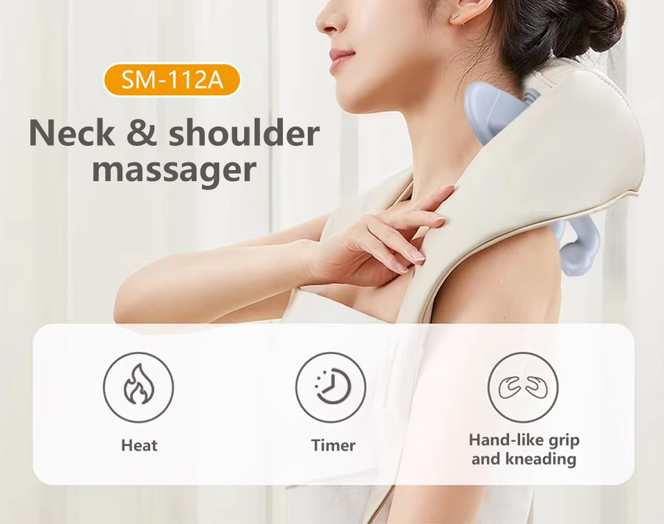 Ultimate Relaxation: Rechargeable Wireless Back & Neck Massager for Deep Tissue Relief