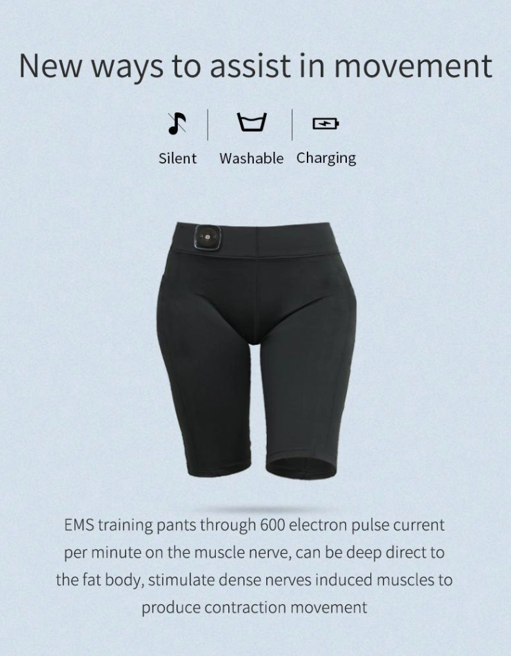 Fitness Electronic Muscle Stimulator: Wireless EMS Shorts for a Lifted, Sculpted Buttock & Hip Trainer