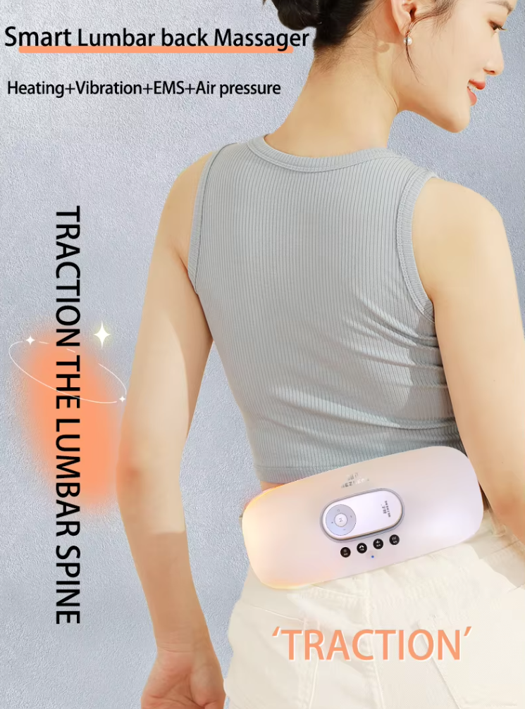 Revolutionary Lumbar Relief: Smart Lower Back Massager with Infrared & EMS Therapy for Pain-Free Living