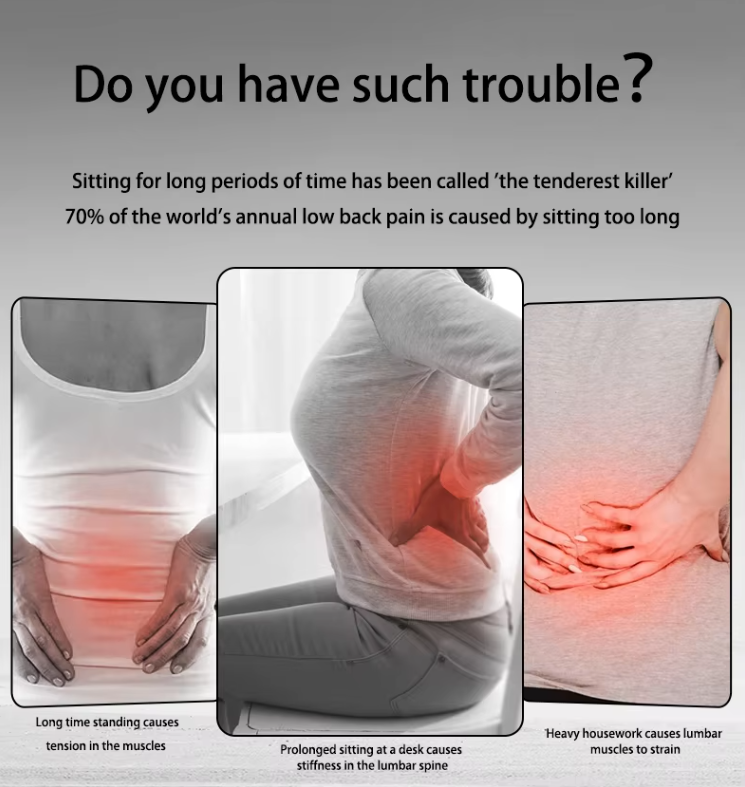 Revolutionary Lumbar Relief: Smart Lower Back Massager with Infrared & EMS Therapy for Pain-Free Living