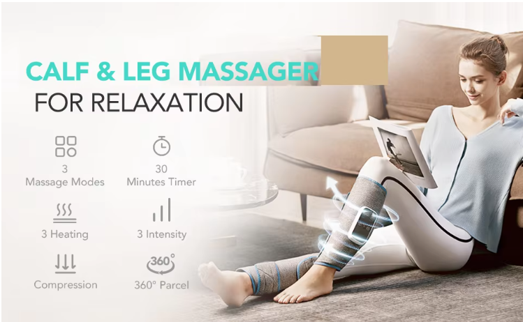 Ultimate Sports Relaxation Therapy: Electric Leg Massager for Calf & Muscle Recovery, Enhanced Blood Circulation & Heavy Leg Relief