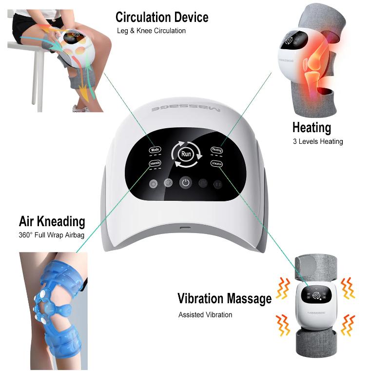 Revitalize Your Legs: Cordless Knee Massager with Heat & Vibration for Ultimate Pain Relief, Muscle Recovery, and Rehabilitation After Injury!