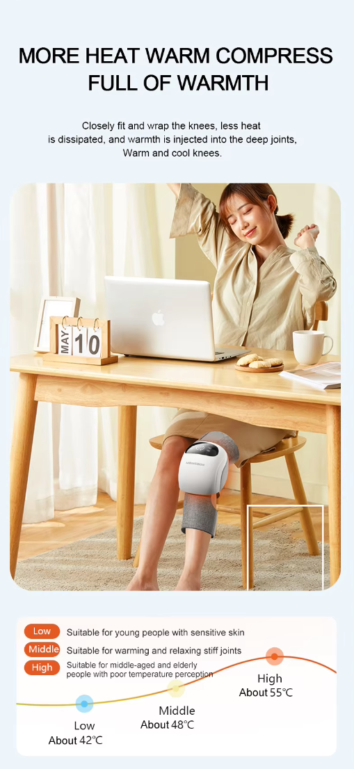 Revitalize Your Legs: Cordless Knee Massager with Heat & Vibration for Ultimate Pain Relief, Muscle Recovery, and Rehabilitation After Injury!