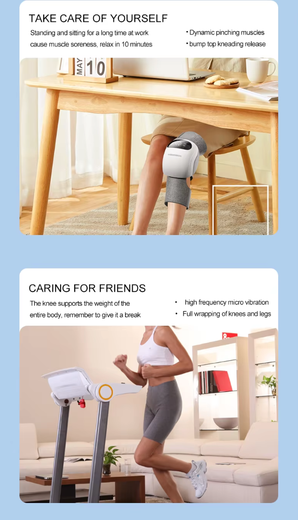 Revitalize Your Legs: Cordless Knee Massager with Heat & Vibration for Ultimate Pain Relief, Muscle Recovery, and Rehabilitation After Injury!