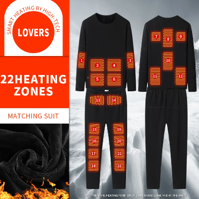 HeatWave Smart Hi-Tech Heated Clothes Set: Ultimate Comfort with Integrated Heating Technology (Top + Pants)