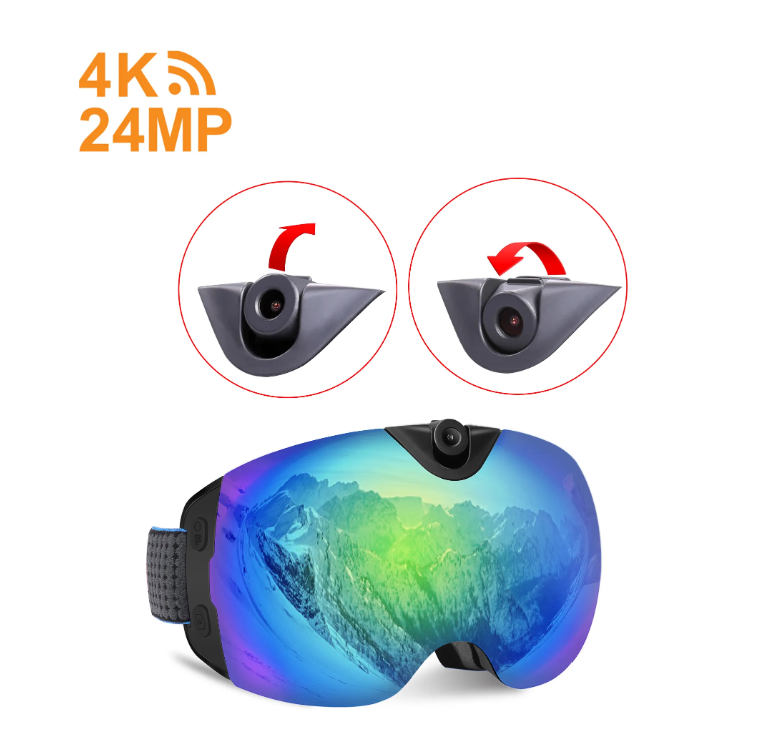 Experience Adventure Like Never Before: Fantastic 4K High-Quality Smart Ski Goggles with Built-in Camera for Ultimate Action Filming