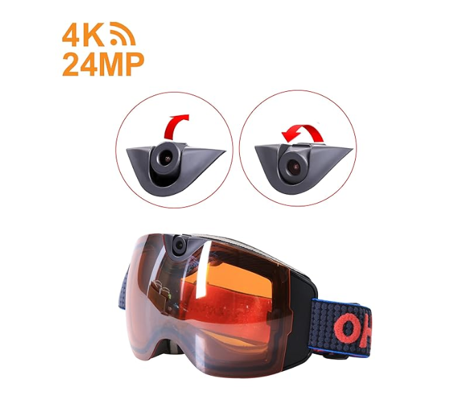 Experience Adventure Like Never Before: Fantastic 4K High-Quality Smart Ski Goggles with Built-in Camera for Ultimate Action Filming