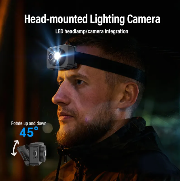 Adventure Awaits: Waterproof Headlamp Camera with Dual Light for Ultimate Outdoor Exploration