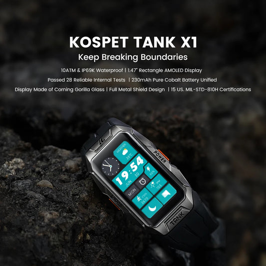 KOSPET TANK X1: The Ultimate Military-Grade Smartwatch for Adventurers